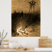 De oorlog van de wereld in de gekweekte kroon poster (Keuken)