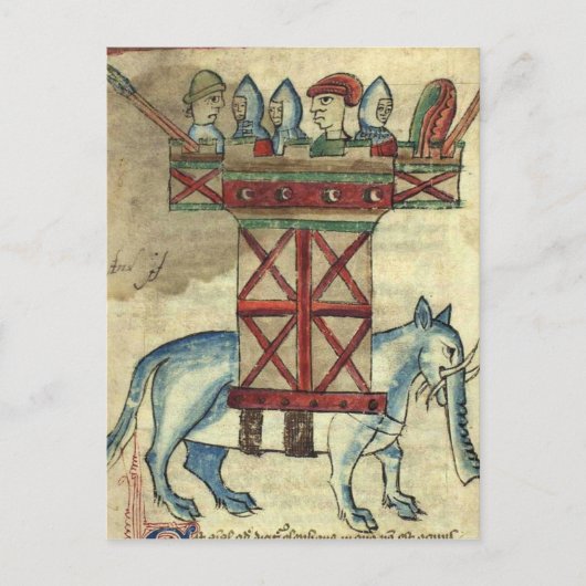 De oorlogsolifant briefkaart (Voorkant)
