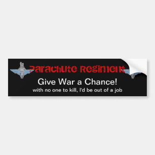 de oorlogssticker van het valschermregiment bumpersticker