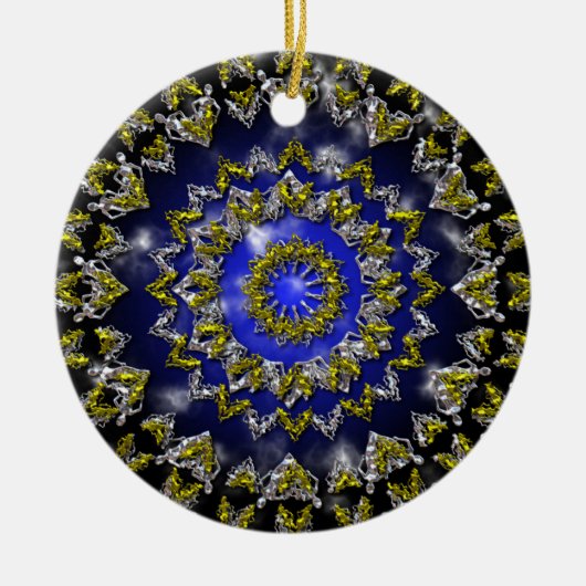 De Oorsprong Goud en Zilver Met Plasma Ornament (Voorkant)