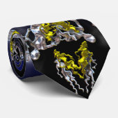 De oorsprong goud en zilver met plasma Stropdas (Opgerold)