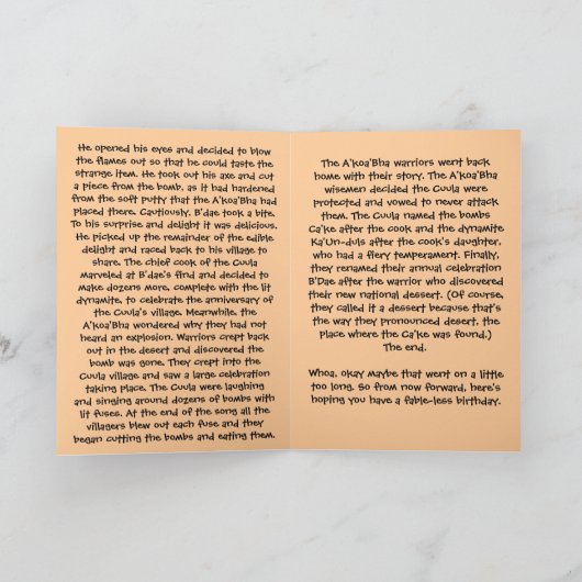 De oorsprong van de verjaardagstaart Verjaardag Ka Kaart (Binnen)