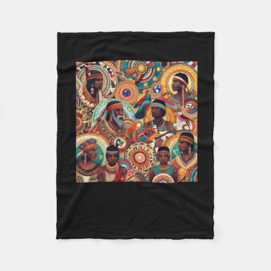 De oorspronkelijke Australische Aboriginal Pattern Fleece Deken (Voorkant)