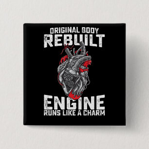 De oorspronkelijke carrosserie-herbouwde motor dra vierkante button 5,1 cm