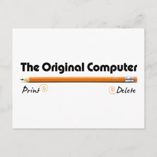 De oorspronkelijke computer briefkaart