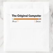 De oorspronkelijke computer rechthoekige sticker (Tas)