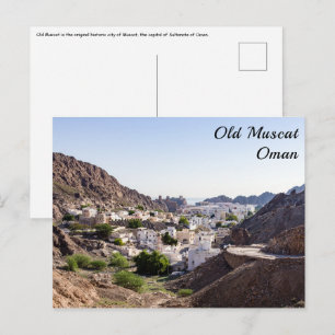 De oorspronkelijke historische Muscat-stad Muscat  Briefkaart