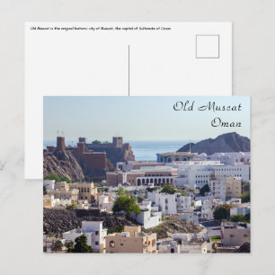 De oorspronkelijke historische Muscat-stad Muscat  Briefkaart