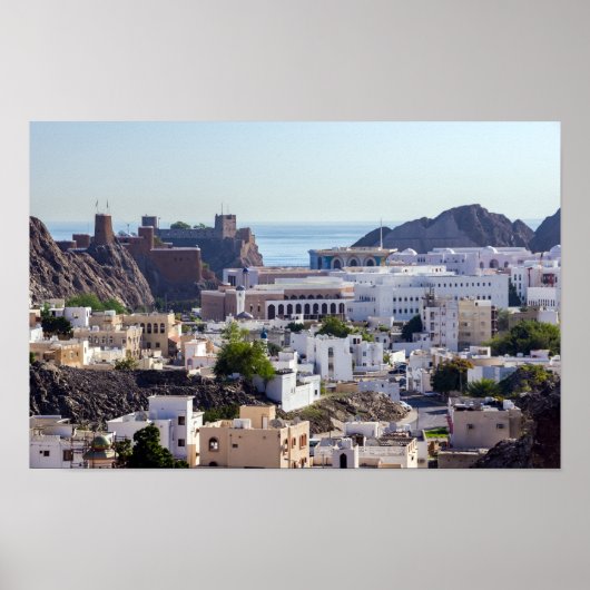 De oorspronkelijke historische Muscat-stad Muscat Poster (Voorkant)