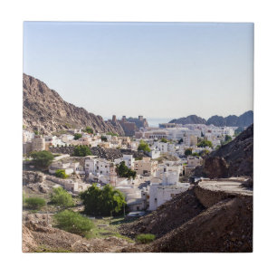 De oorspronkelijke historische Muscat-stad Muscat  Tegeltje