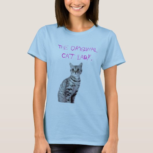 De oorspronkelijke Kat Lady. T-shirt (Voorkant)