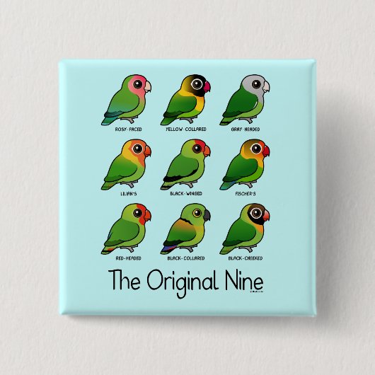 De oorspronkelijke negen vierkante button 5,1 cm (Voorkant)