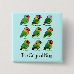 De oorspronkelijke negen vierkante button 5,1 cm