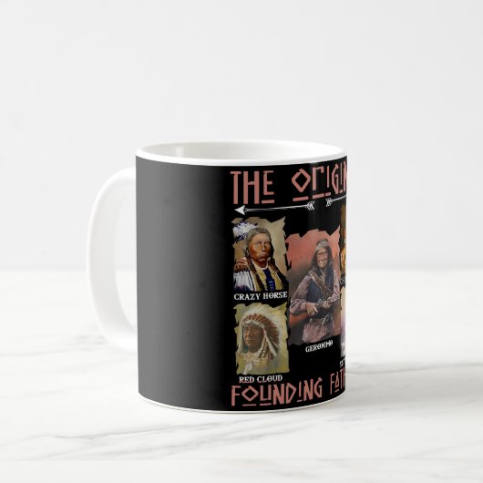 De oorspronkelijke oprichtende vaders Native Ameri Koffiemok (Voorkant links)