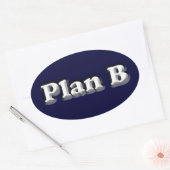 De oorspronkelijke Plan B-Sticker Ovale Sticker (Envelop)