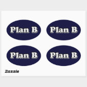 De oorspronkelijke Plan B-Sticker Ovale Sticker (Vel)
