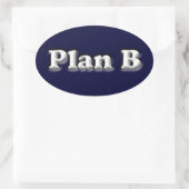 De oorspronkelijke Plan B-Sticker Ovale Sticker (Tas)