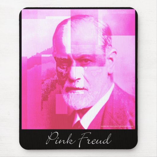 De oorspronkelijke roze Freud Mousepad Muismat (Voorkant)