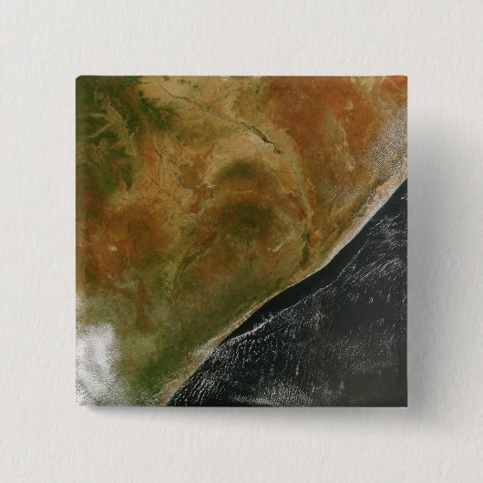 De Oost-Afrikaanse landen Vierkante Button 5,1 Cm (Voorkant)