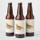 De oostelijke beemdhaai (Sturnella magna) NY Vogel Bier Etiket (Flessen)
