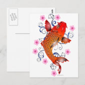 De Oostelijke Bloesem van de Karper van de Vissen Briefkaart (Voorkant / Achterkant)