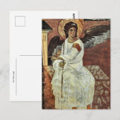 De oosters-orthodoxe Christelijke witte engel Briefkaart (Voorkant / Achterkant)