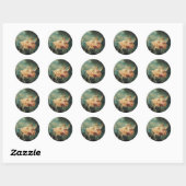 DE OOSTZWEEFSEL groen blauw geel Ronde Sticker (Vel)