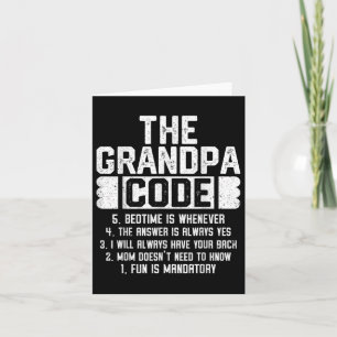 De Opa Code Cool Grootvader Joke Vaderdag Kaart