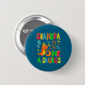 De opa Saurus 1e verjaardag dinosaurus Ronde Button 5,7 Cm (Voorkant /achterkant)