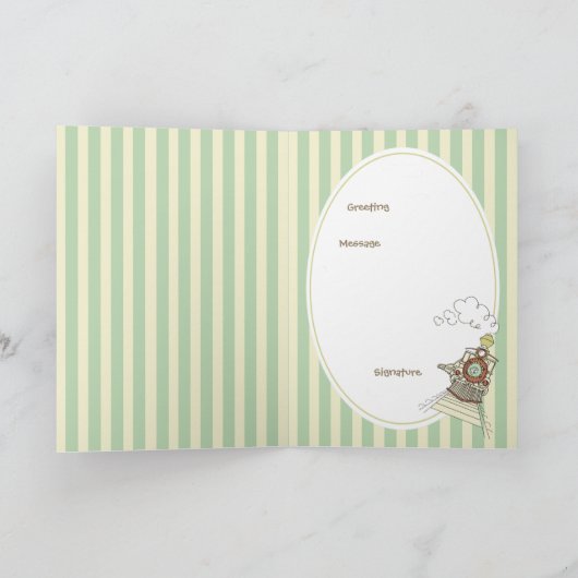 De Opa van het station op de Dag van Vaders Kaart (Binnen)