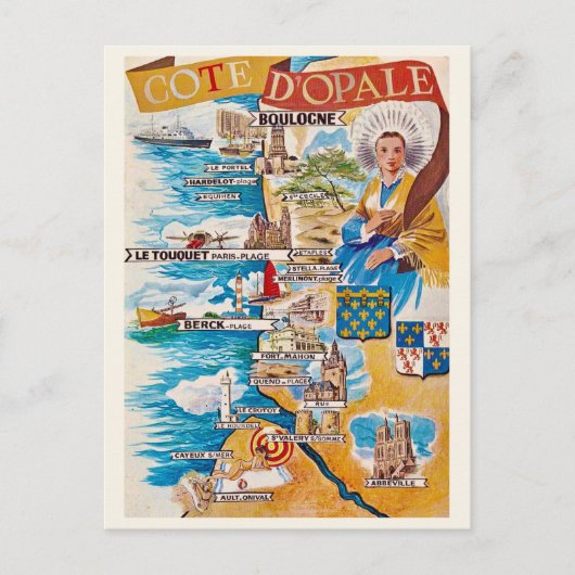 De Opale Kust van Frankrijk Briefkaart (Voorkant)