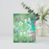 De Open plek van het konijntje Briefkaart (Staand voorkant)