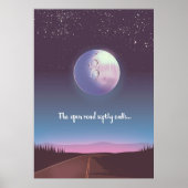 De open weg roept zachtjes poster (Voorkant)