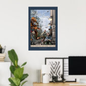 De openbare bibliotheek - Linkerpaneel (20x30 inch Poster (Thuiskantoor)