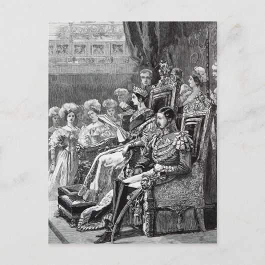 De opening van het Parlement in 1846 Briefkaart (Voorkant)