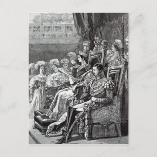 De opening van het Parlement in 1846 Briefkaart