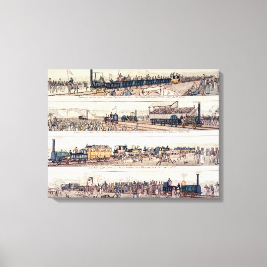 De opening van Stockton en Darlington Canvas Afdruk (Voorkant)