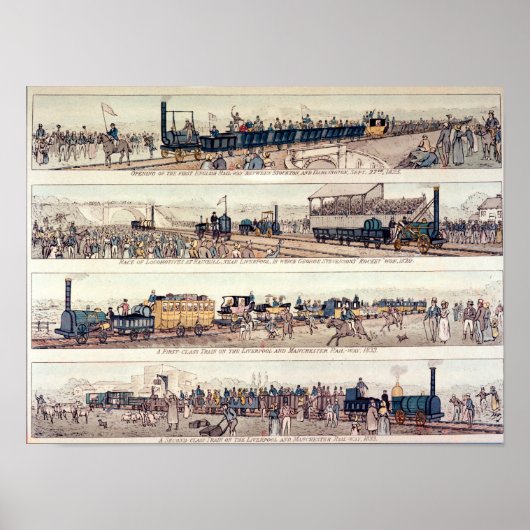 De opening van Stockton en Darlington Poster (Voorkant)