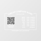 De Openingstijd van de Kantoor van de terugkeer, h Raamsticker (Vel)