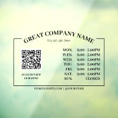 De Openingstijd van de Kantoor van de winst, Bedri Raamsticker (Vel 3)