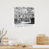 De Opera Burlesqued van Beggar, 1728 Poster (Keuken)