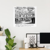 De Opera Burlesqued van Beggar, 1728 Poster (Thuiskantoor)