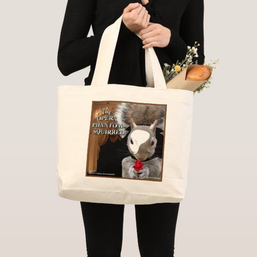 De opera Phantom Squirrel Grote Canvas tas (Voorkant (product))