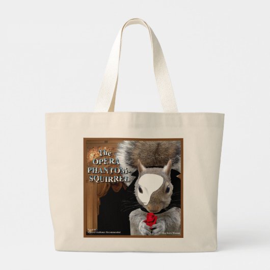 De opera Phantom Squirrel Grote Canvas tas (Achterkant)