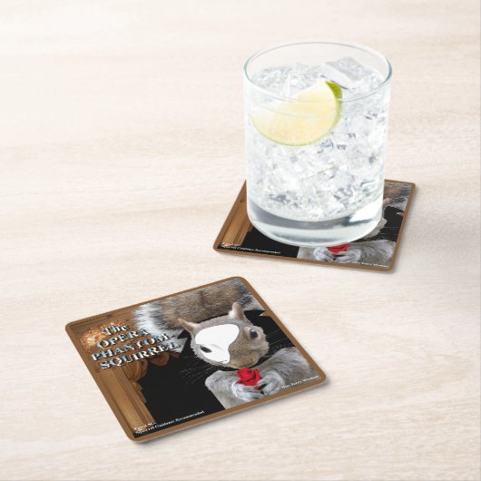De Opera Phantom Squirrel Kartonnen Onderzetters (Insitu)