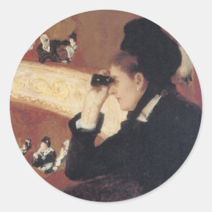 De Opera van Mary Cassatt, Vintage Impressionisme Ronde Sticker