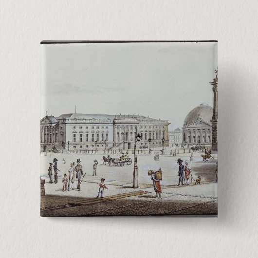 De opernplatz, Berlijn Vierkante Button 5,1 Cm (Voorkant)