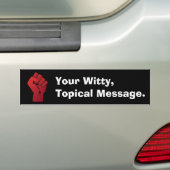 De opgeheven Rode Vuist van de Gradiënt Bumpersticker (Op auto)