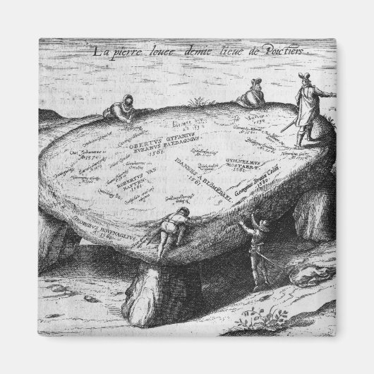 De opgeheven steen, illustratie van magneet (Voorkant)