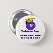De opgeleide grafische pop ronde button 5,7 cm (Voorkant /achterkant)